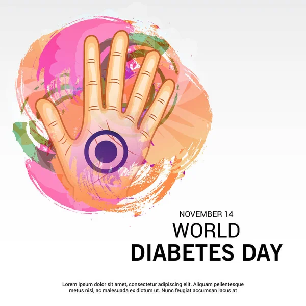 Παγκόσμια ημέρα κατά του διαβήτη. — Διανυσματικό Αρχείο
