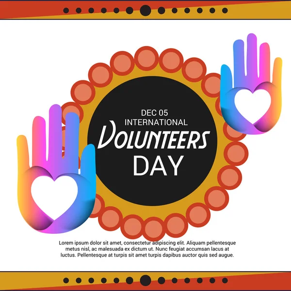 Διεθνής Ημέρα εθελοντών. — Διανυσματικό Αρχείο