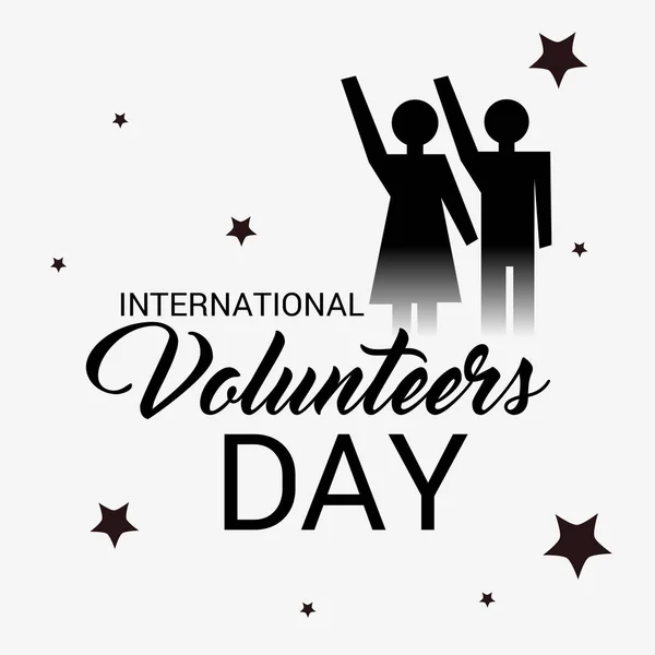 Międzynarodowy Dzień wolontariusza — Wektor stockowy