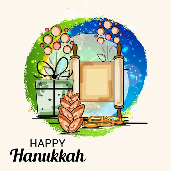 Feliz Celebração Hanukkah . —  Vetores de Stock