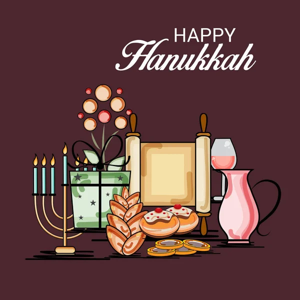 Joyeuse célébration de Hanoukka . — Image vectorielle