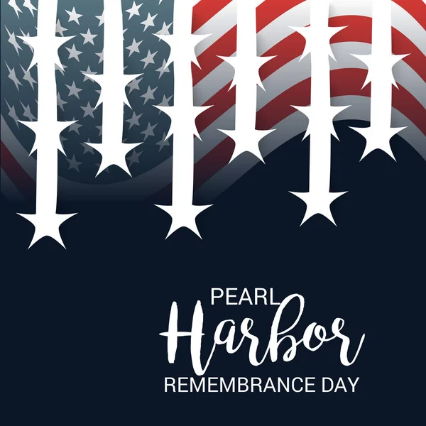 Pearl Harbor anma günü. — Stok Vektör