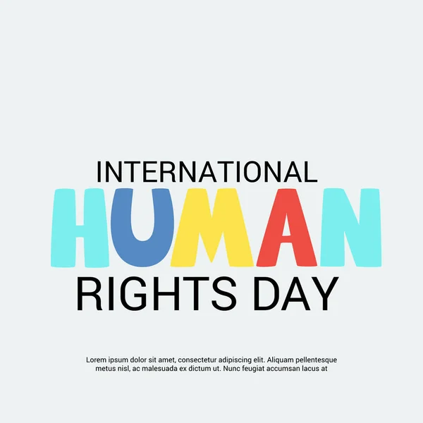 Día de los derechos humanos. — Vector de stock