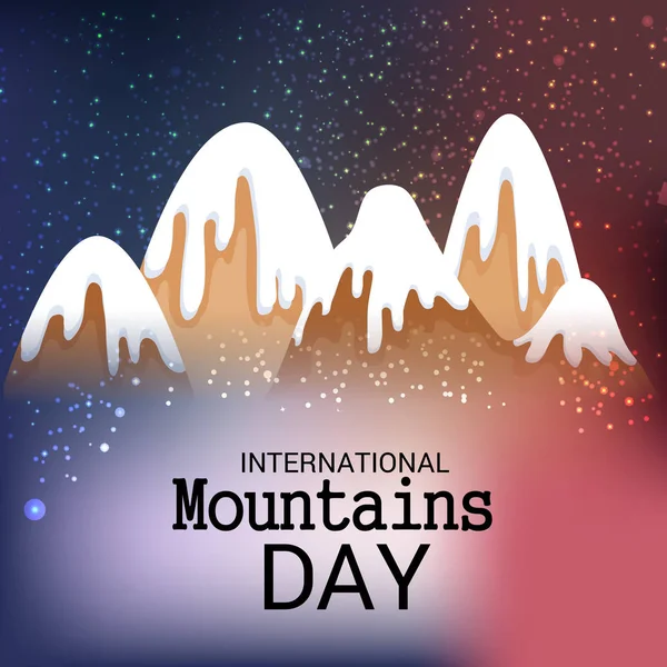 Día Internacional de la Montaña . — Vector de stock