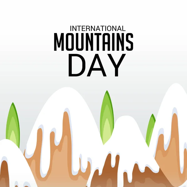 Día Internacional de la Montaña . — Vector de stock