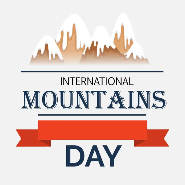 Día Internacional de la Montaña . — Vector de stock