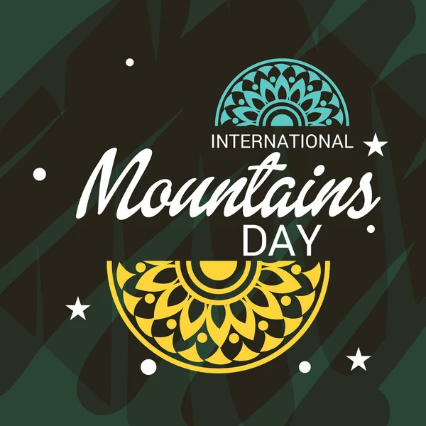 Día Internacional de la Montaña . — Vector de stock