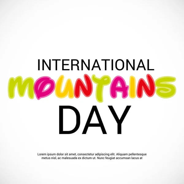 Міжнародний гірських день . — стоковий вектор