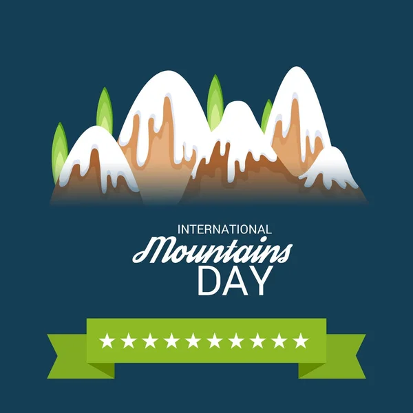 Día Internacional de la Montaña . — Vector de stock