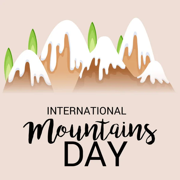 Día Internacional de la Montaña . — Vector de stock