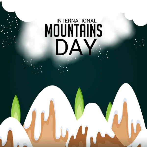 Día Internacional de la Montaña . — Vector de stock