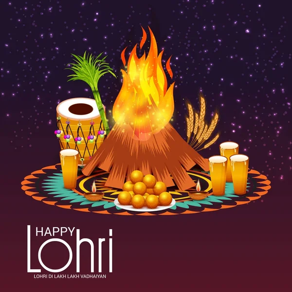 Lohri celebration Vector Art Stock Images | Depositphotos