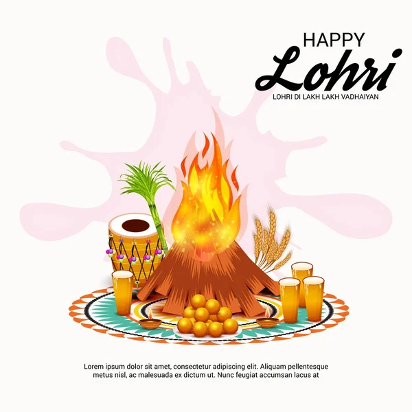 Happy lohri Vector Art Stock Images | Depositphotos