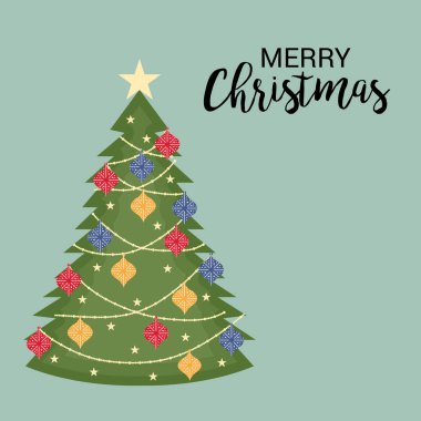 Vektör çizim için bir arka plan neşeli Noel kutlaması.