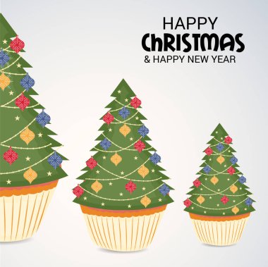 Vektör çizim için bir arka plan neşeli Noel kutlaması.