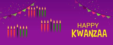 Vektör çizim için bir arka plan mutlu Kwanzaa kutlamak.