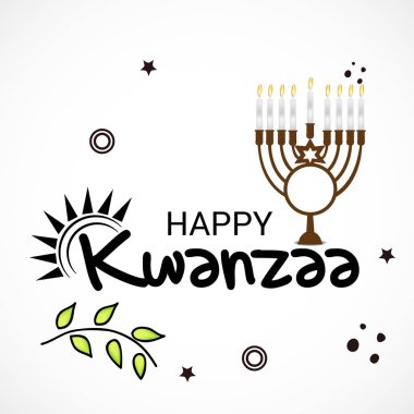 Vektör çizim için bir arka plan mutlu Kwanzaa kutlamak.