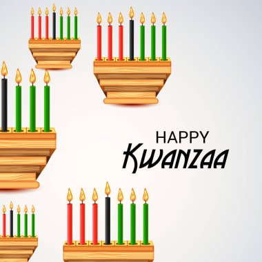 Vektör çizim için bir arka plan mutlu Kwanzaa kutlamak.