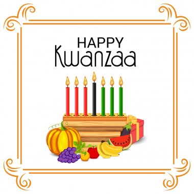 Mutlu Kwanzaa için bir arka plan vektör çizim.