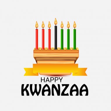 Mutlu Kwanzaa için bir arka plan vektör çizim.