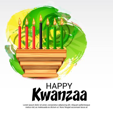 Mutlu Kwanzaa için bir arka plan vektör çizim.