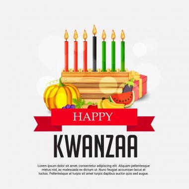 Mutlu Kwanzaa için bir arka plan vektör çizim.