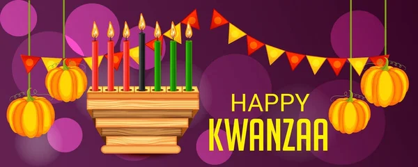 Vector Illustration Background Celebrate Happy Kwanzaa — Stock Vector