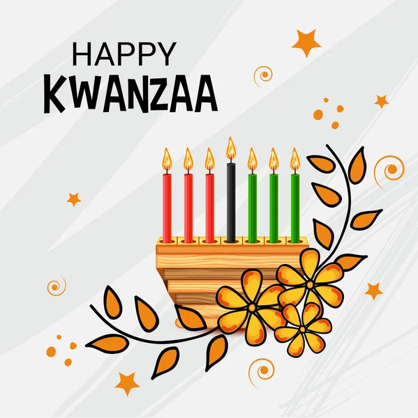 Vector Illustration Background Celebrate Happy Kwanzaa — Stock Vector