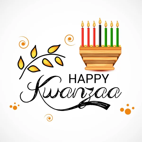 Vector Illustration Background Celebrate Happy Kwanzaa — Stock Vector