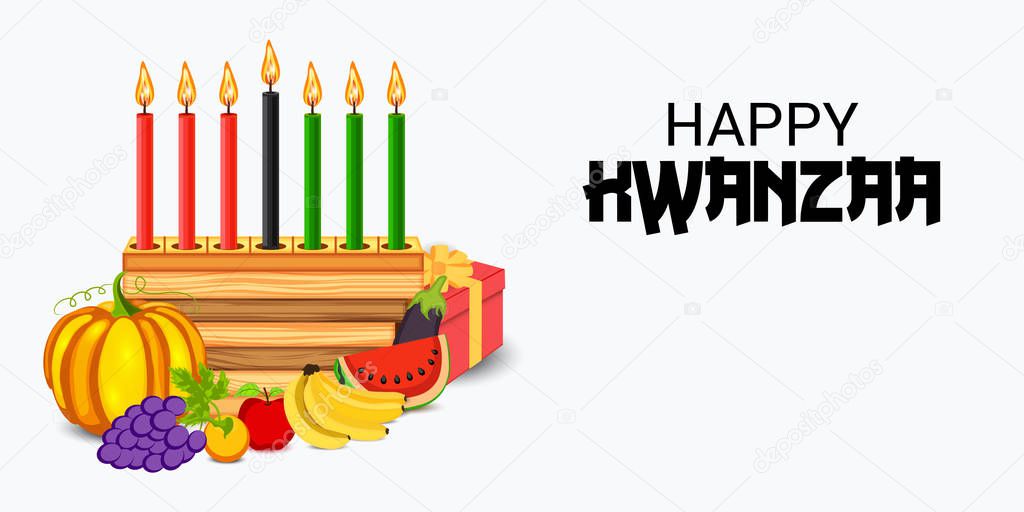 Vector illustration of a background for celebrate Happy Kwanzaa.