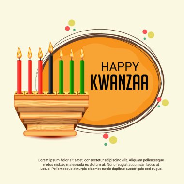 Mutlu Kwanzaa için bir arka plan vektör çizim.