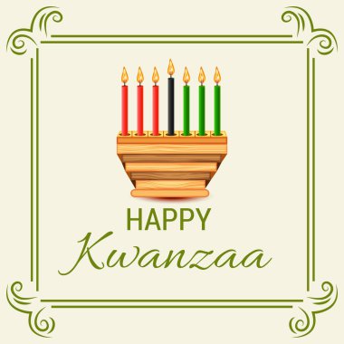 Mutlu Kwanzaa için bir arka plan vektör çizim.