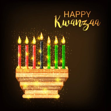 Mutlu Kwanzaa için bir arka plan vektör çizim.
