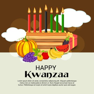 Mutlu Kwanzaa için bir arka plan vektör çizim.