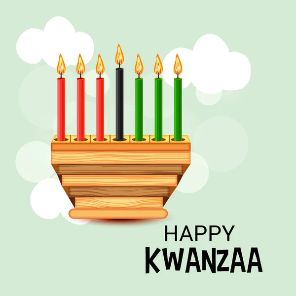 Векторная Иллюстрация Фона Happy Kwanzaa — стоковый вектор