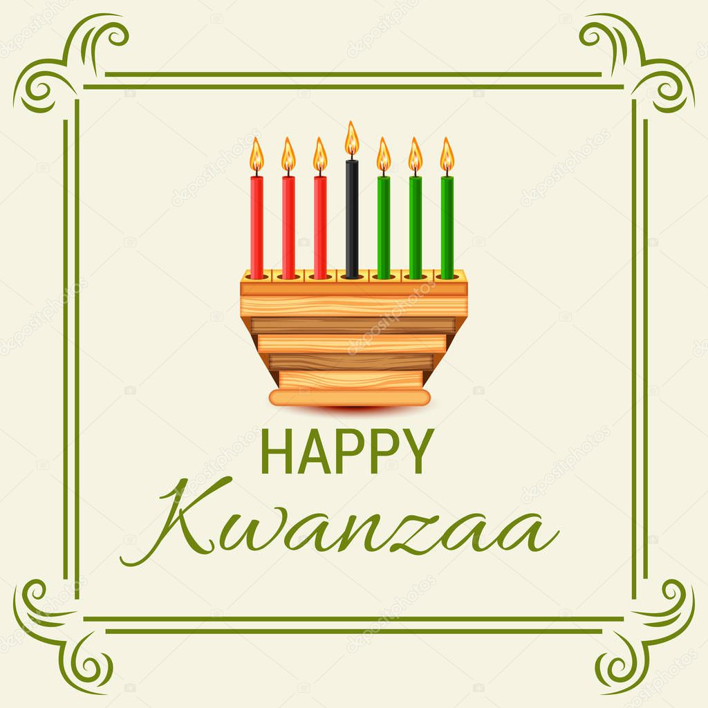 Vector illustration of a background for Happy Kwanzaa.