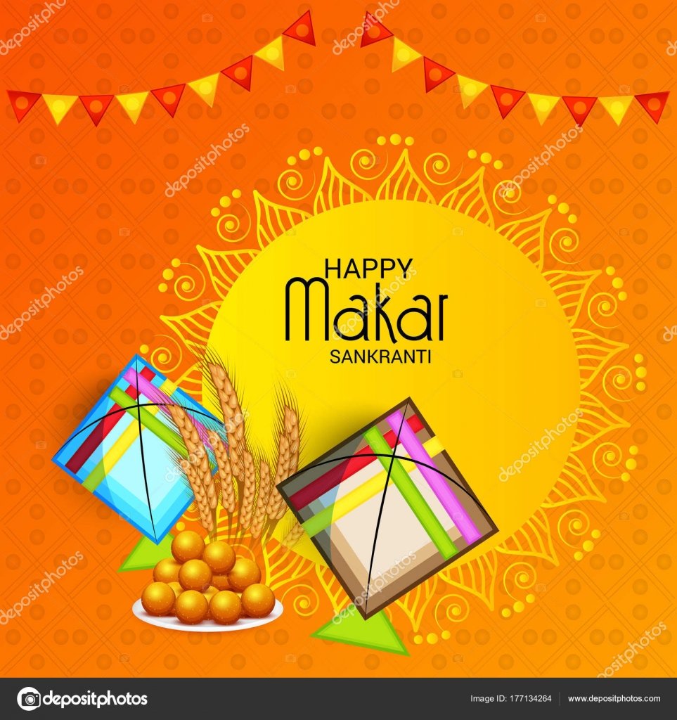 Vector Illustration Background Happy Makar Sankranti Stock Vector Image by  ©SSDN #177134264