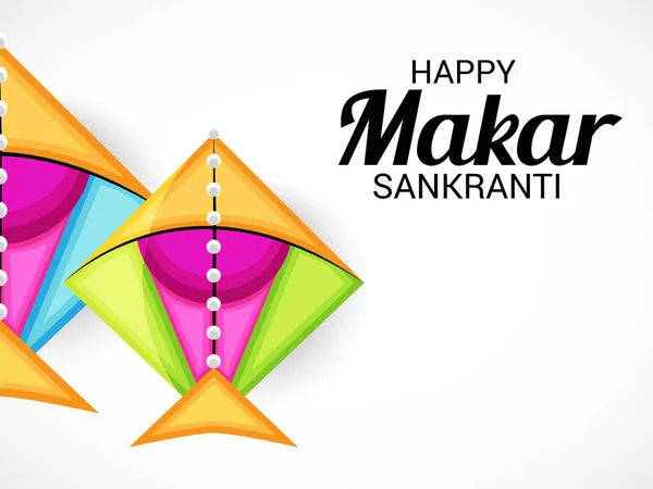 Ilustración Vectorial Fondo Para Happy Makar Sankranti — Vector de stock