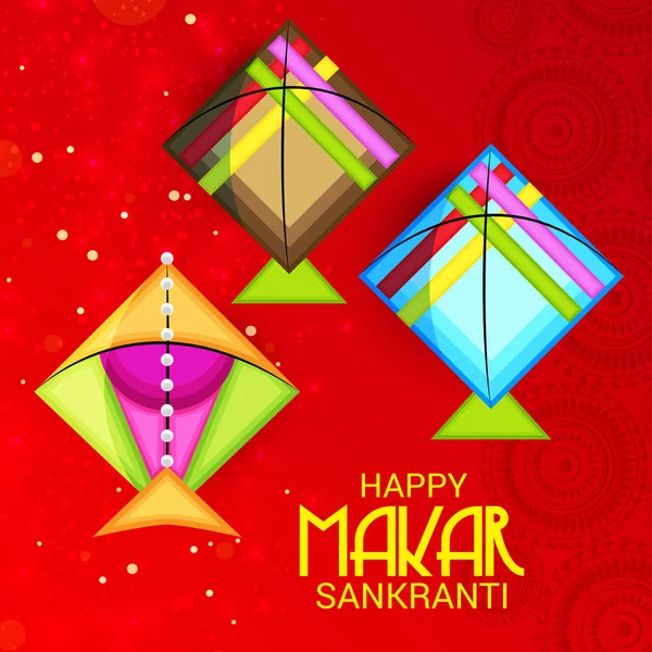Vektorové Ilustrace Zázemí Pro Happy Makar Sankranti — Stockový vektor
