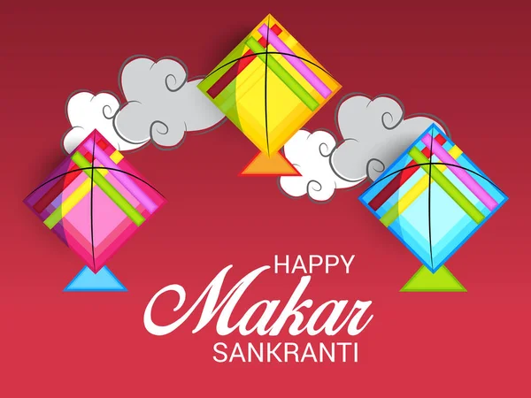 Ilustración Vectorial Fondo Para Happy Makar Sankranti — Vector de stock