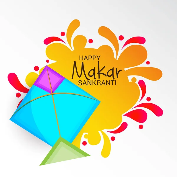 Ilustração Vetorial Contexto Happy Makar Sankranti — Vetor de Stock