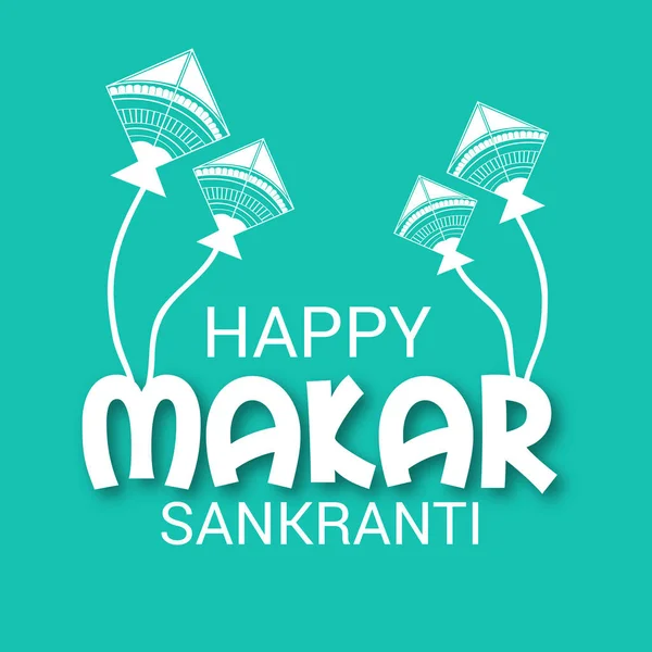 Векторная Иллюстрация Фона Happy Makar Sankranti — стоковый вектор