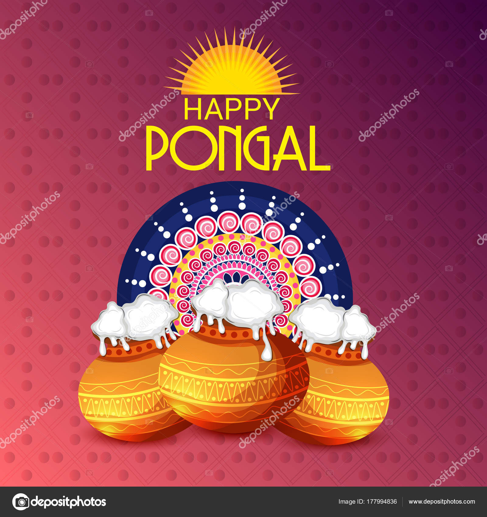Illustration Banner Celebrate Happy Pongal Stock Vector Image by ©SSDN  #177994836