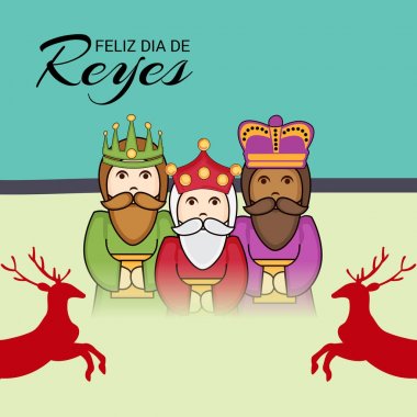 İçin bir arka plan illüstrasyon kutlamak mutlu Epiphany.