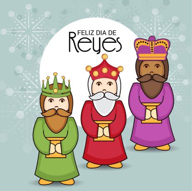 İçin bir arka plan illüstrasyon kutlamak mutlu Epiphany.