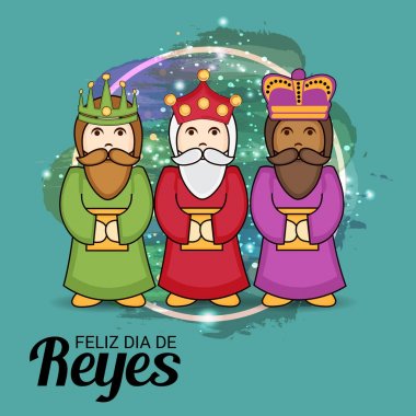 İçin bir arka plan illüstrasyon kutlamak mutlu Epiphany.