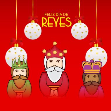 İçin bir arka plan illüstrasyon kutlamak mutlu Epiphany.