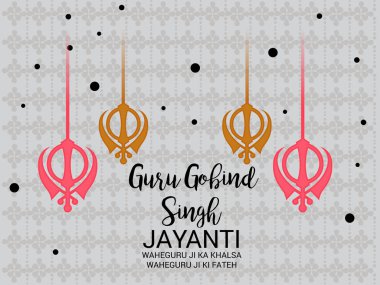 Bir arka plan Guru Gobind Singh Jayanti için vektör çizim.