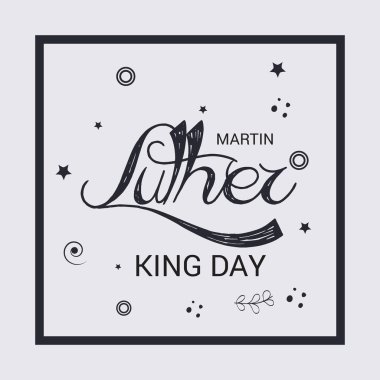 Martin Luther King günü için bir arka plan illüstrasyon.