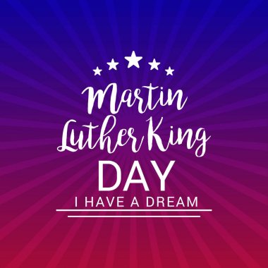 Martin Luther King günü için bir arka plan illüstrasyon.